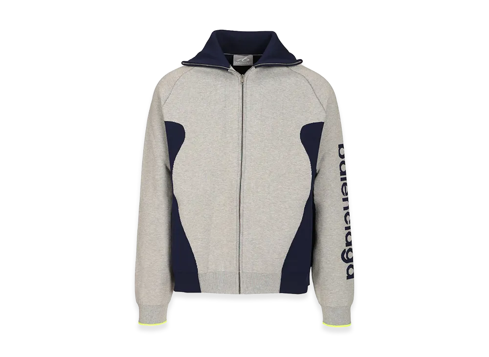 BALENCIAGA Knitted Cardigan With Zip Bodies "Gray"