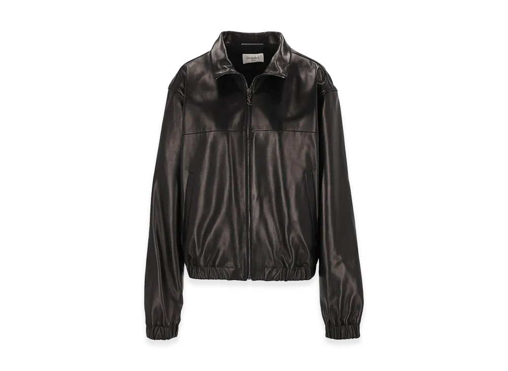 Saint Laurent Cassandre Jacket In Lambskin "Black"