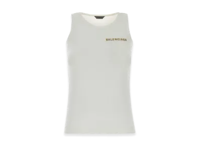BALENCIAGA Women's Cotton Blend Tank Top "White"