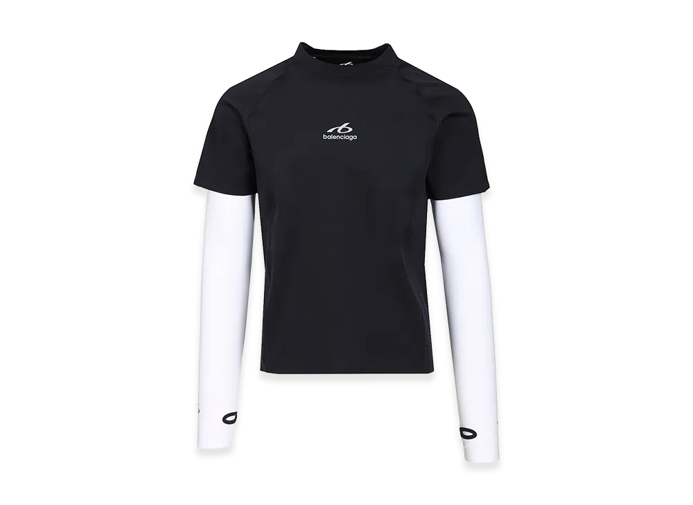 BALENCIAGA Long Sleeve T-Shirts "Navy/White"