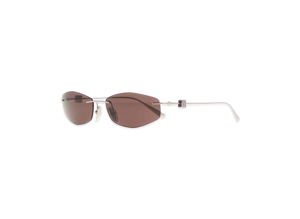 BALENCIAGA Women's Metal Sunglasses "Brown/Silver"