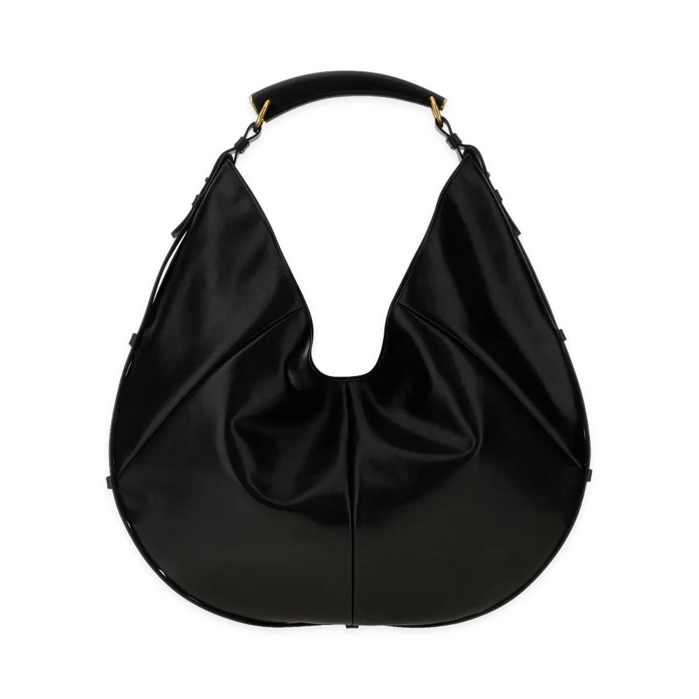 Saint Laurent Women's Leather Mombasa Shoulder Bag "Black"