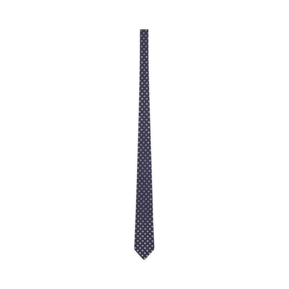Saint Laurent Embroidered Jacquard Tie "Blue"