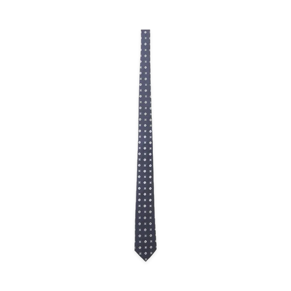 Saint Laurent Embroidered Jacquard Tie "Blue"