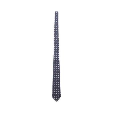 Saint Laurent Embroidered Jacquard Tie "Blue"