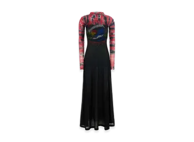 BALENCIAGA Women's Printed Jersey Dress "Black"