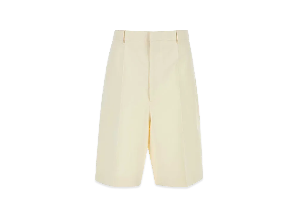 Bottega Veneta Cotton Blend Bermuda Shorts "Ivory"