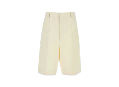 Bottega Veneta Cotton Blend Bermuda Shorts "Ivory"