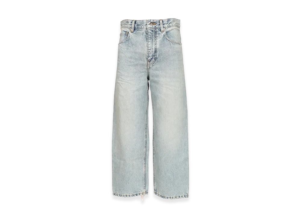 BALENCIAGA Women's Jackie Capri Vintage Denim "Light Blue"