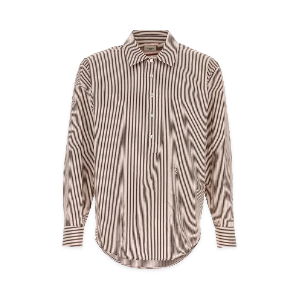Saint Laurent Chemise Classic Fit Col Polo B "Craiemarron Orange"