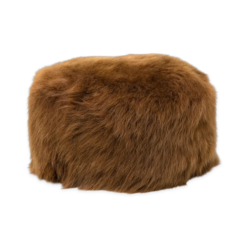Saint Laurent Women's Pillbox Hat "Camel Brown"