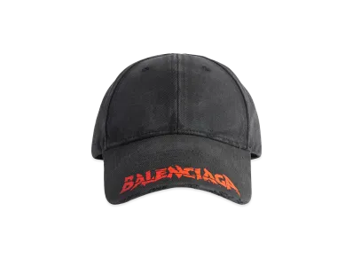 BALENCIAGA Cotton Drill Logo Hat "Black"