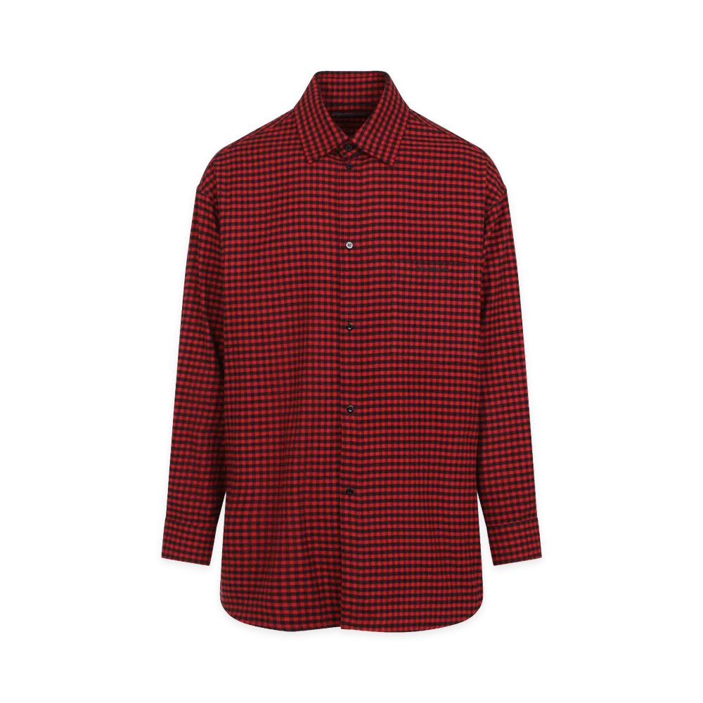 BALENCIAGA Flannel Overshirt "Red"