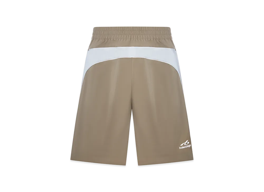 BALENCIAGA Men`s Techwear Track Shorts "Beige/Gray"