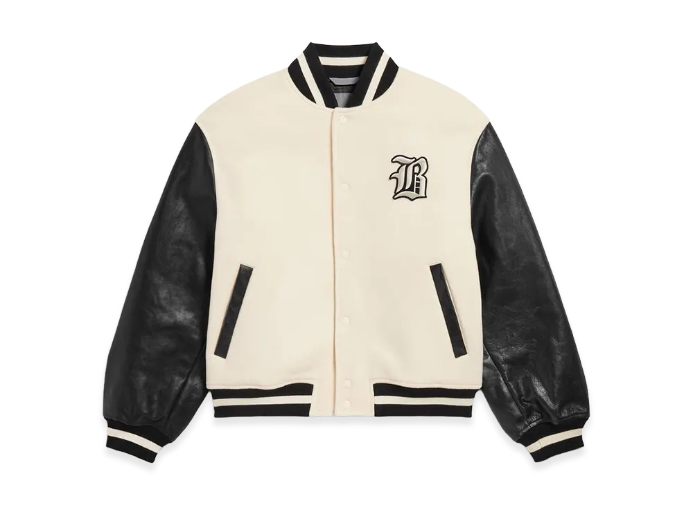 BALENCIAGA x NBA Collaboration Varsity Jacket "Ivory"
