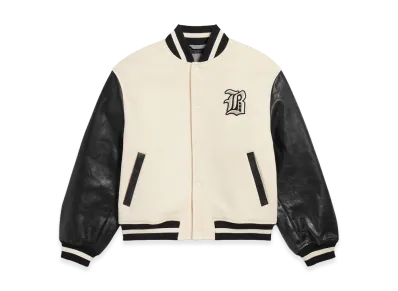 BALENCIAGA x NBA Collaboration Varsity Jacket "Ivory"