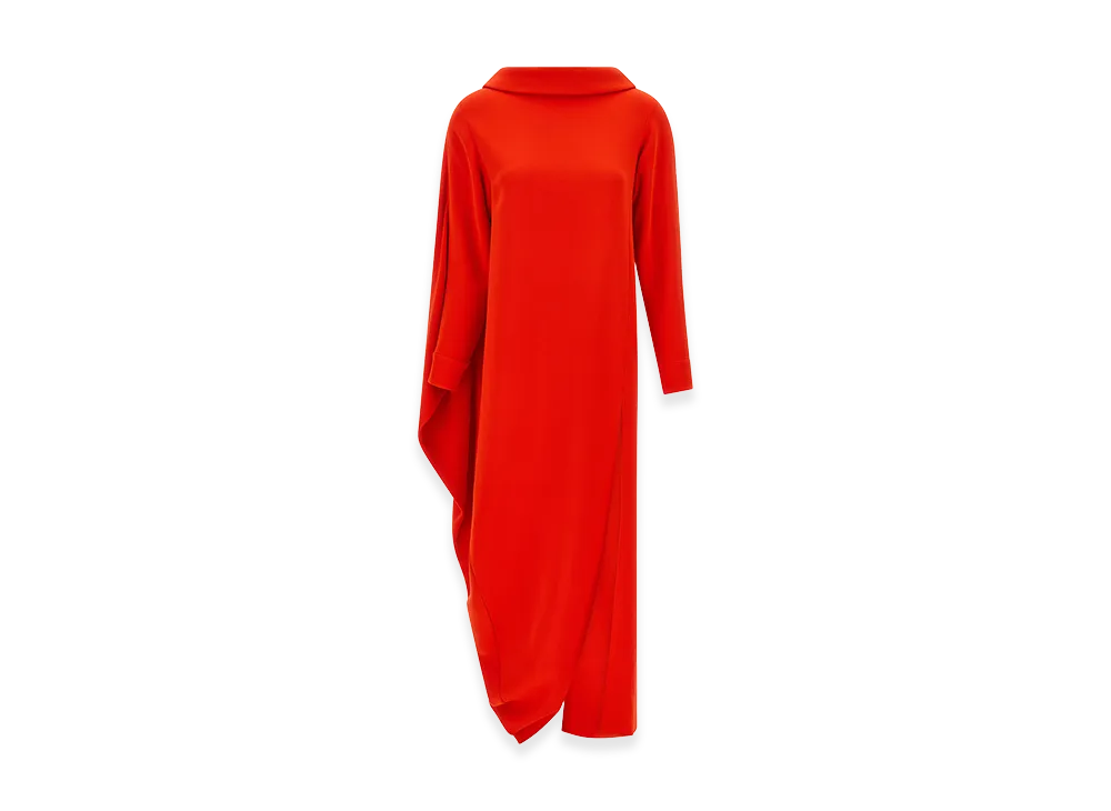 BALENCIAGA Women's drappeggiato Dress "Red"