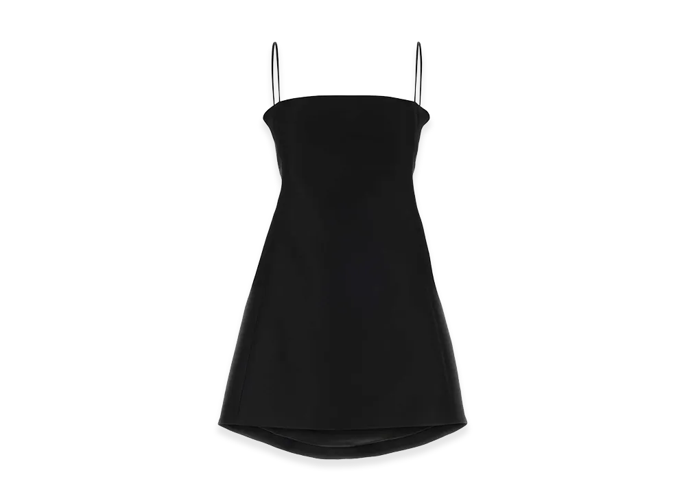 BALENCIAGA Women's Wool Blend Mini Dress "Black"