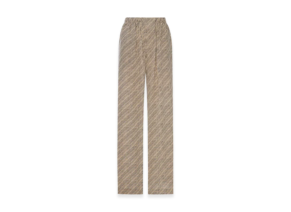 BALENCIAGA Women's Monogram Pajama Pants "Beige/Black"