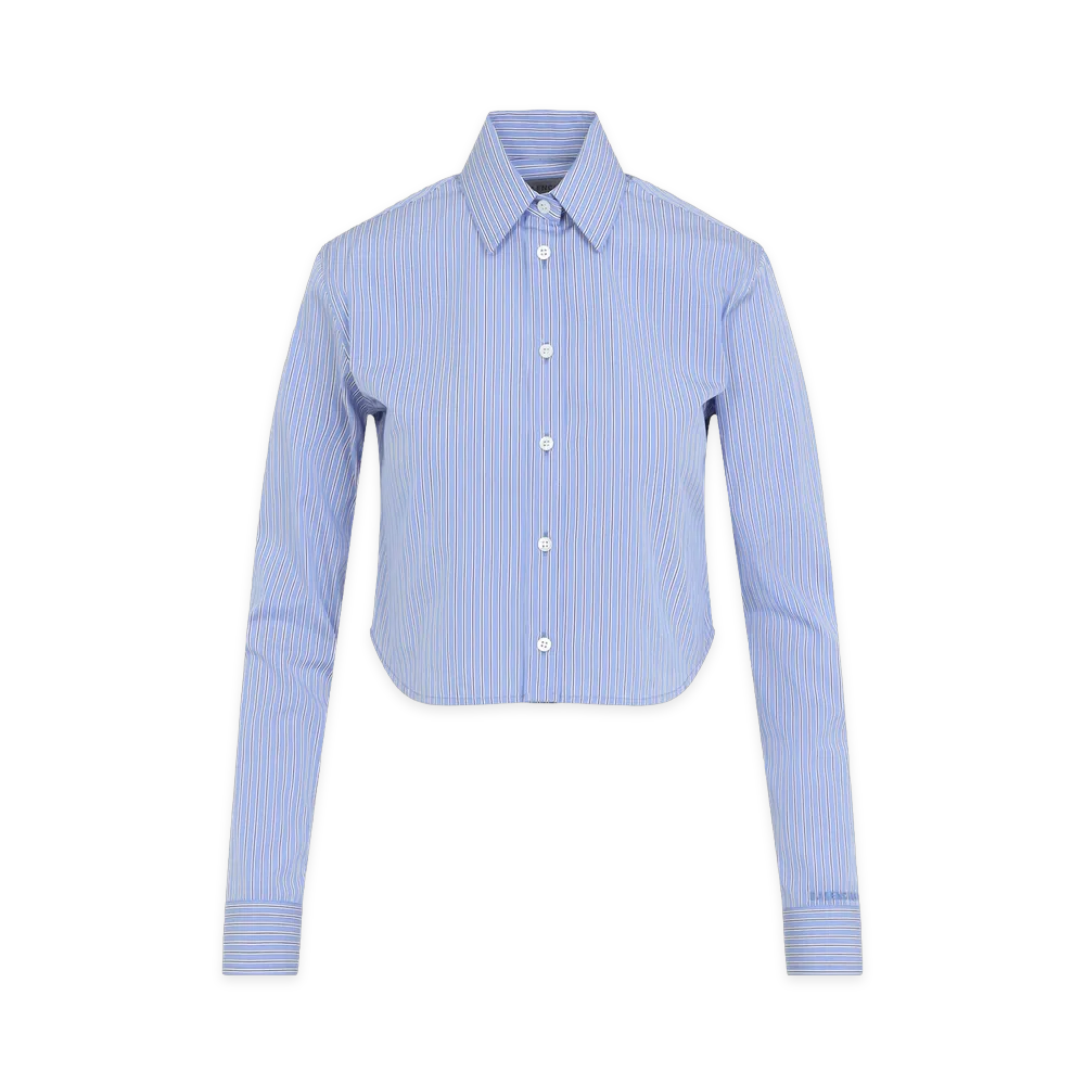 BALENCIAGA Women's Cropped Shirt "Blue"