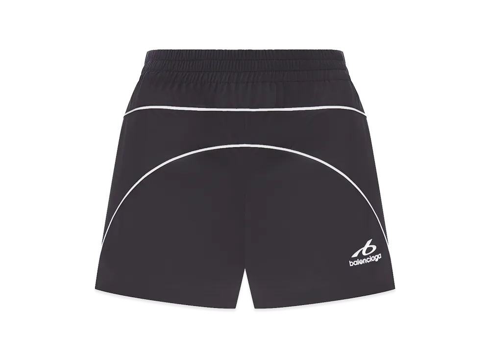 BALENCIAGA Women's Techwear Shorts in Soft Technical Fabric "Black"