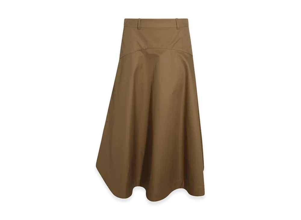 BALENCIAGA Women's Cotton Skirt "Brown/Army Green"