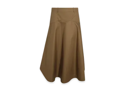 BALENCIAGA Women's Cotton Skirt "Brown/Army Green"