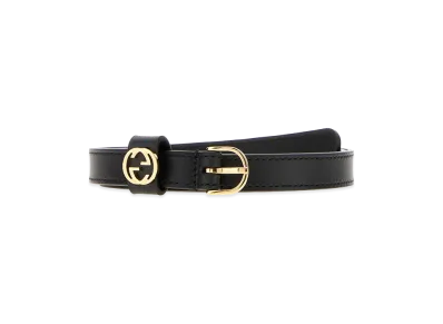 GUCCI Women's Leather Belt "Black"