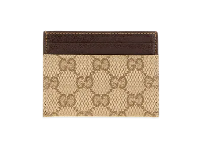 GUCCI GG Canvas Essence Classic Card Holder "Beige/Brown"