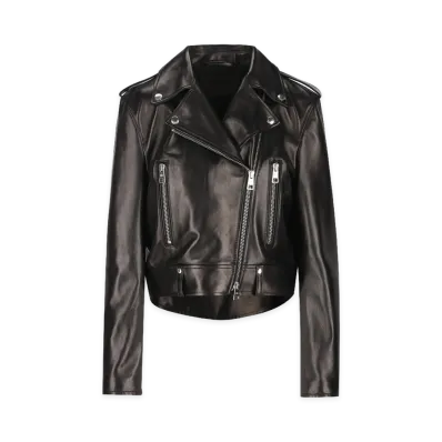 BALENCIAGA Women's Leather Outerwear "Black"