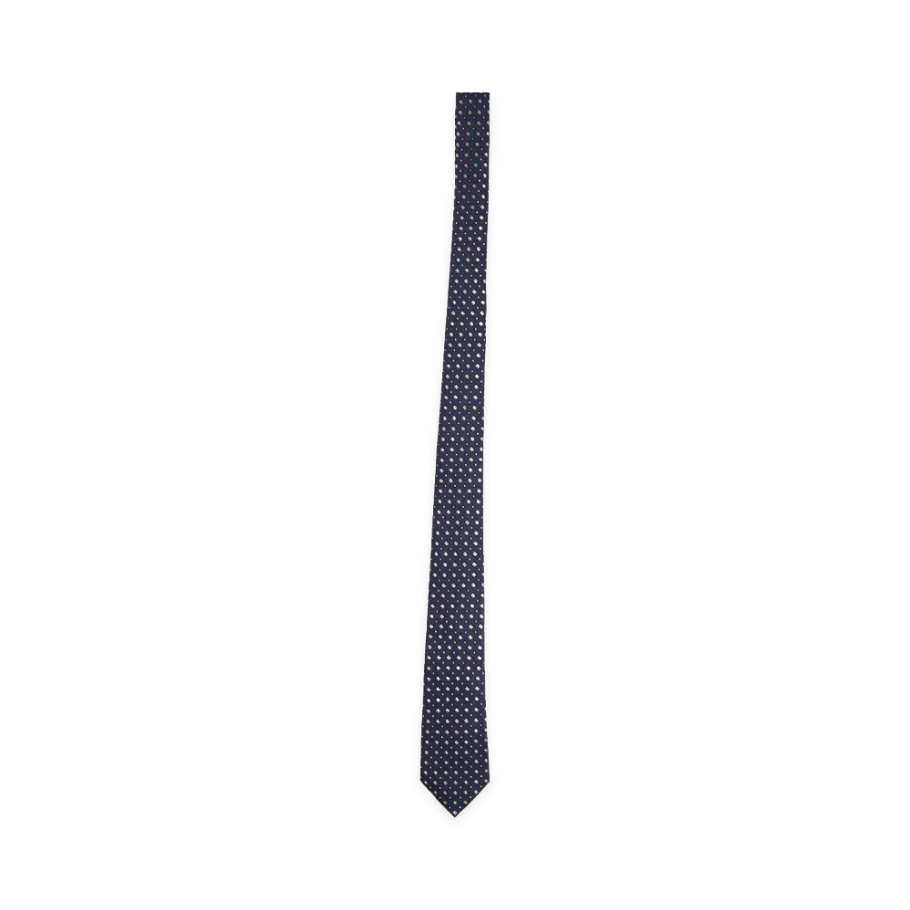 Saint Laurent Tie In Silk Jacquard "Navy"