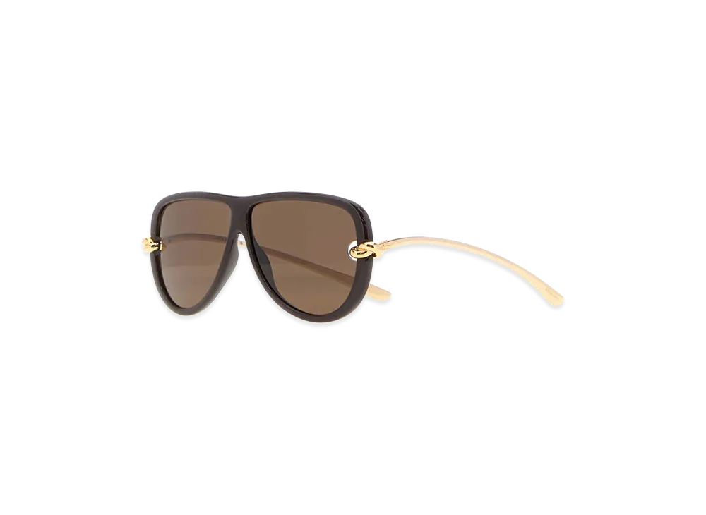 Bottega Veneta Women's Acetate Knot Sunglasses "Multicolor/Dark Brown"