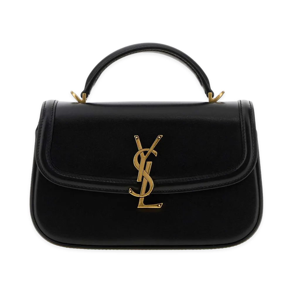 Saint Laurent Women's Leather Mini Solferino Handbag "Black"