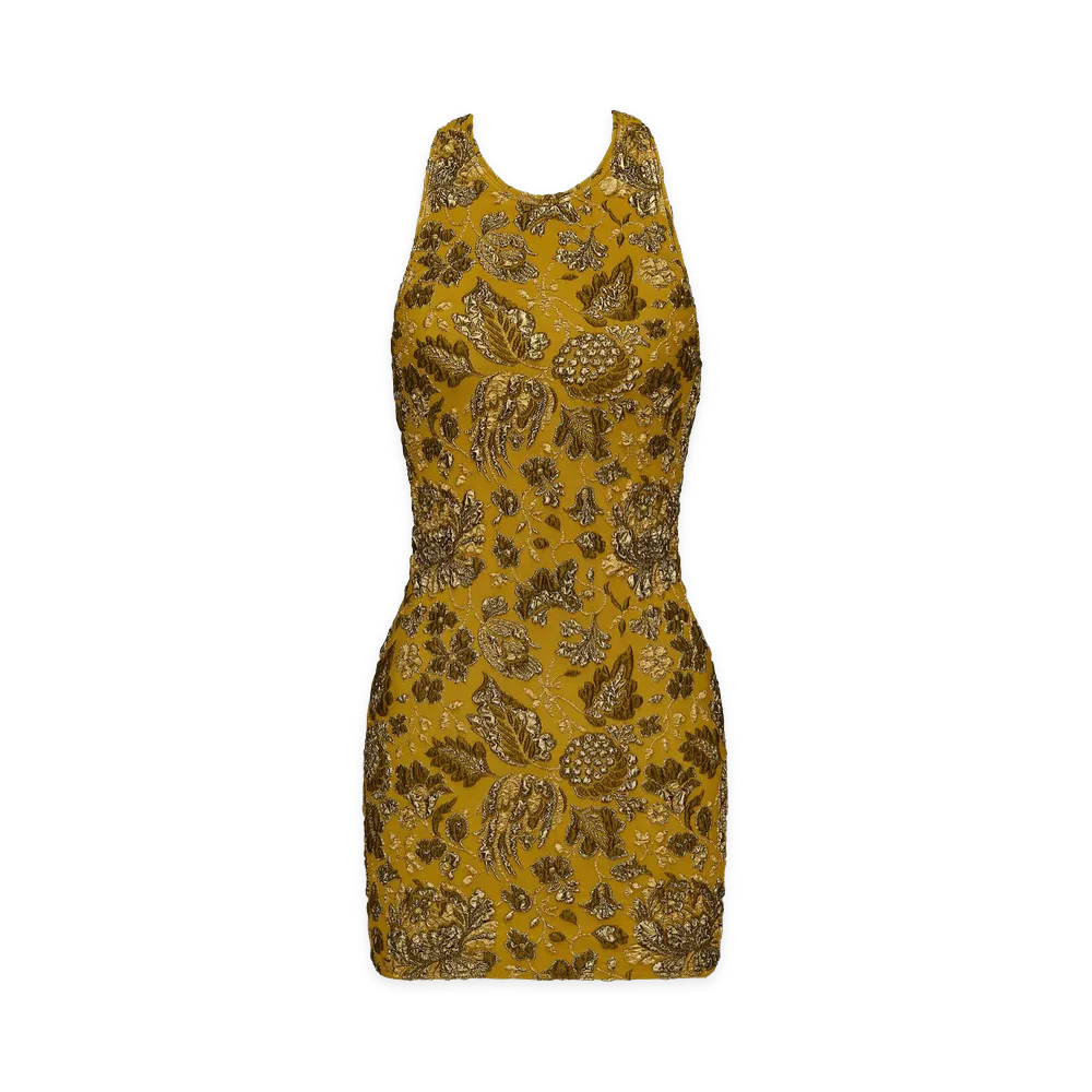 Saint Laurent Women's Dresses "Orange Gold"