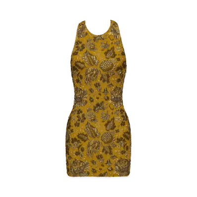 Saint Laurent Women's Dresses "Orange Gold"