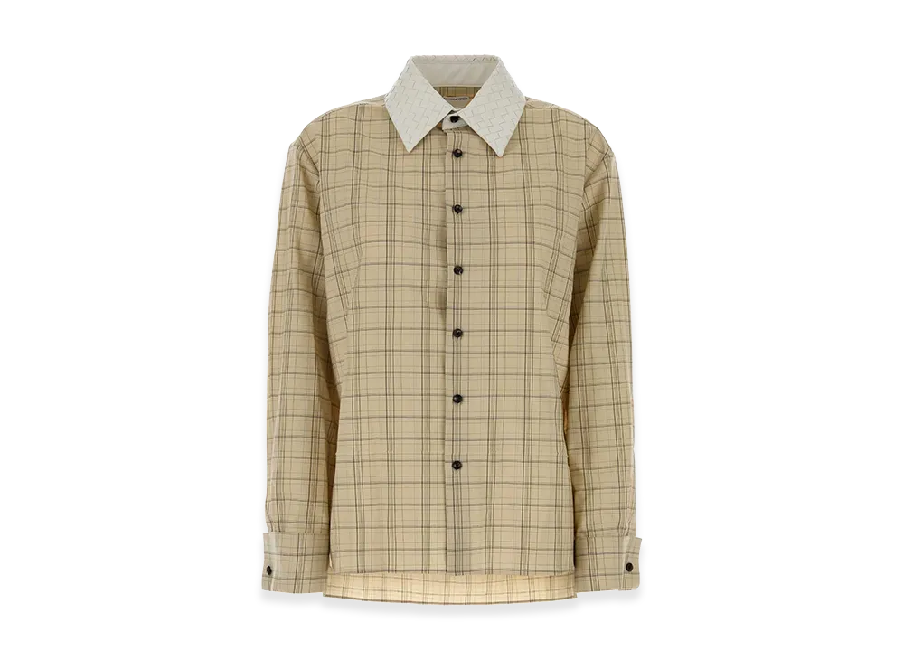 Bottega Veneta Women's Embroidered Wool Shirt "Checked"
