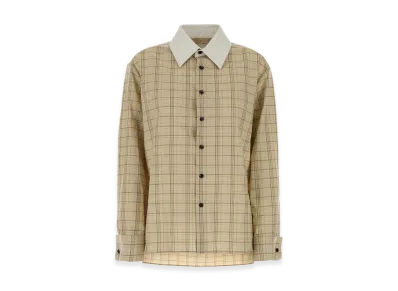 Bottega Veneta Women's Embroidered Wool Shirt "Checked"