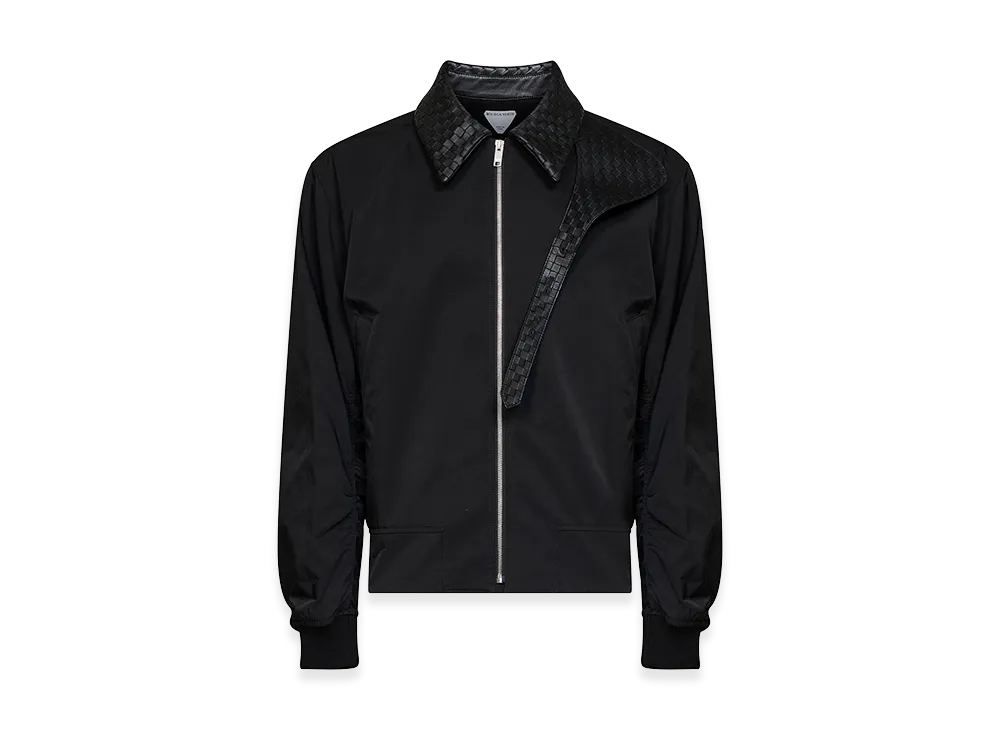 Bottega Veneta Nylon Blend Bomber Jacket "Black"