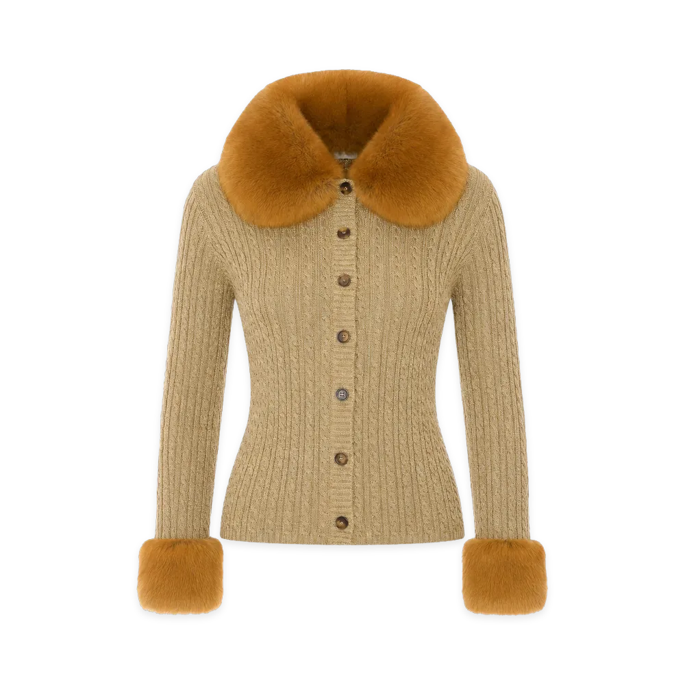 Saint Laurent Women's Sweaters "Dore/Fauve"