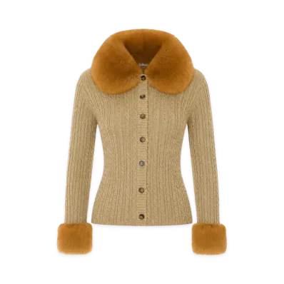 Saint Laurent Women's Sweaters "Dore/Fauve"