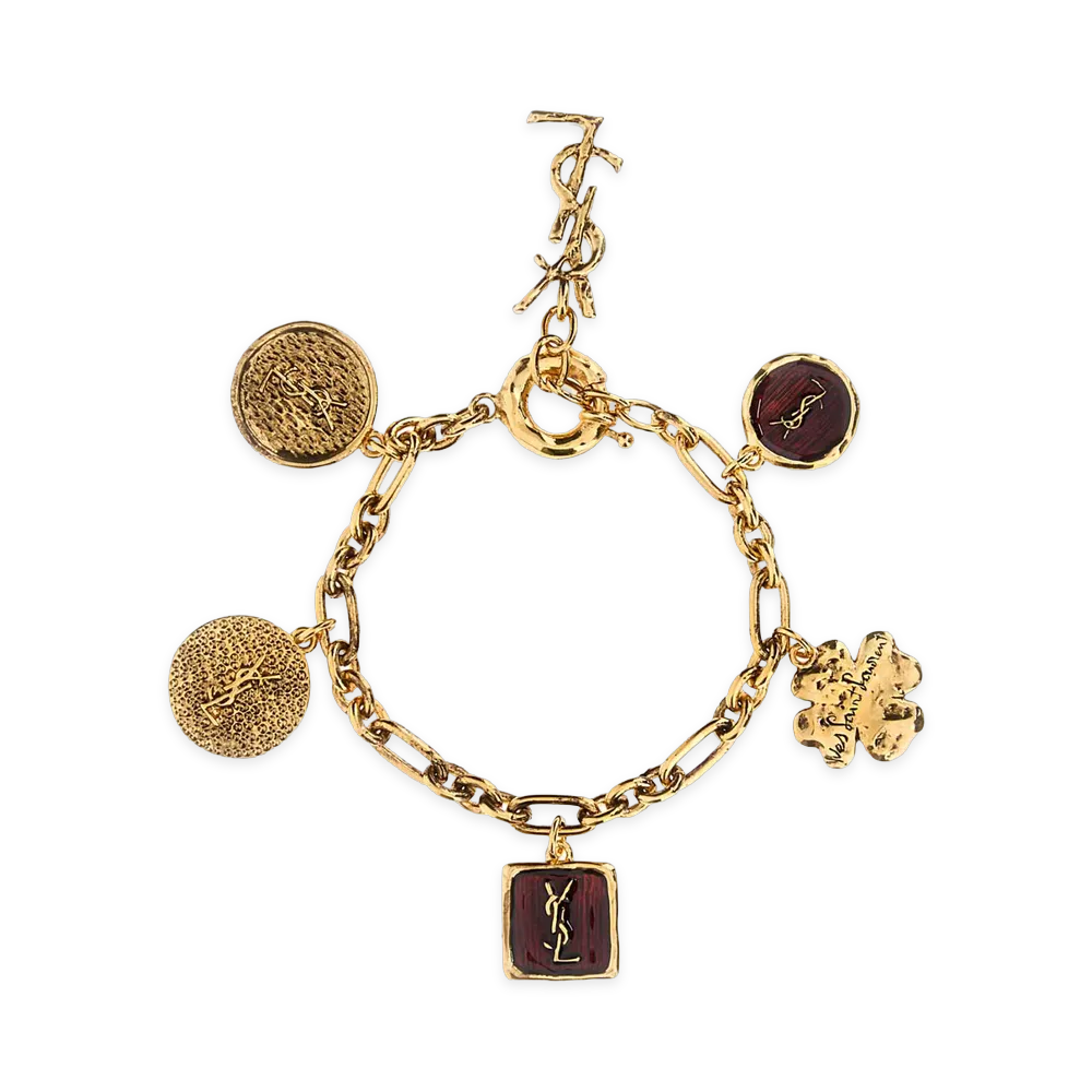 Saint Laurent Women's Metal Cassandre Bracelet "Gold"