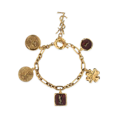 Saint Laurent Women's Metal Cassandre Bracelet "Gold"