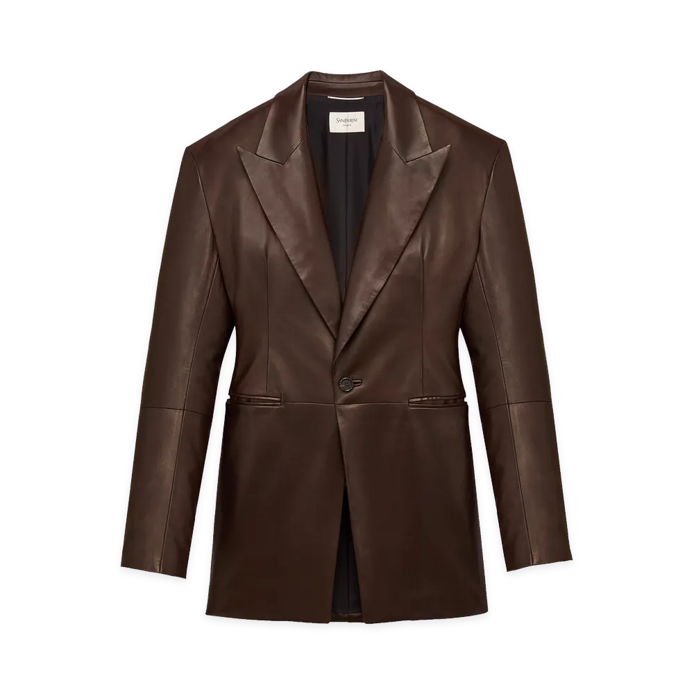 Saint Laurent Lambskin Jacket "Brown"