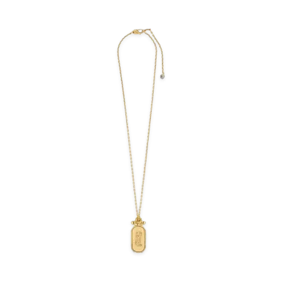 Saint Laurent Cassandre Tablet Necklace In Metal "Gold"