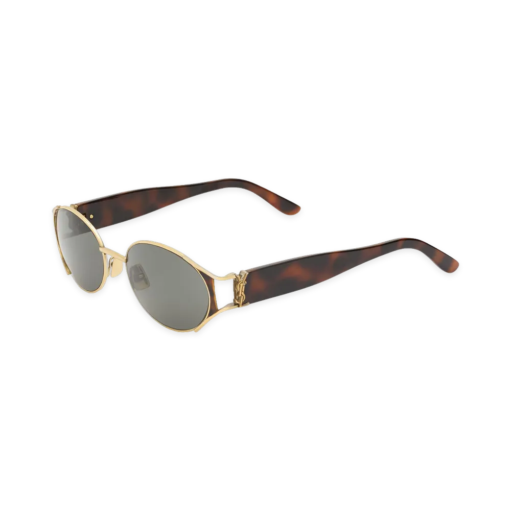 Saint Laurent Women's SL M919 Sunglasses "Light Gold/Havana/Gray"