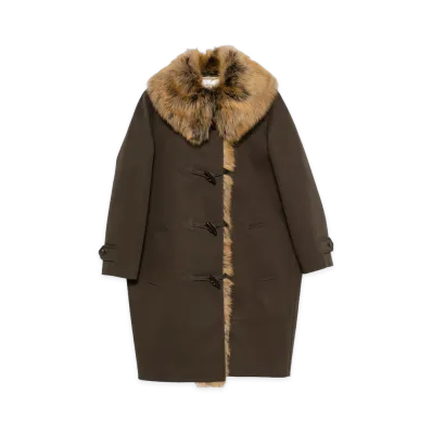 Saint Laurent Women's Mackintosh Coat "Dark Green"