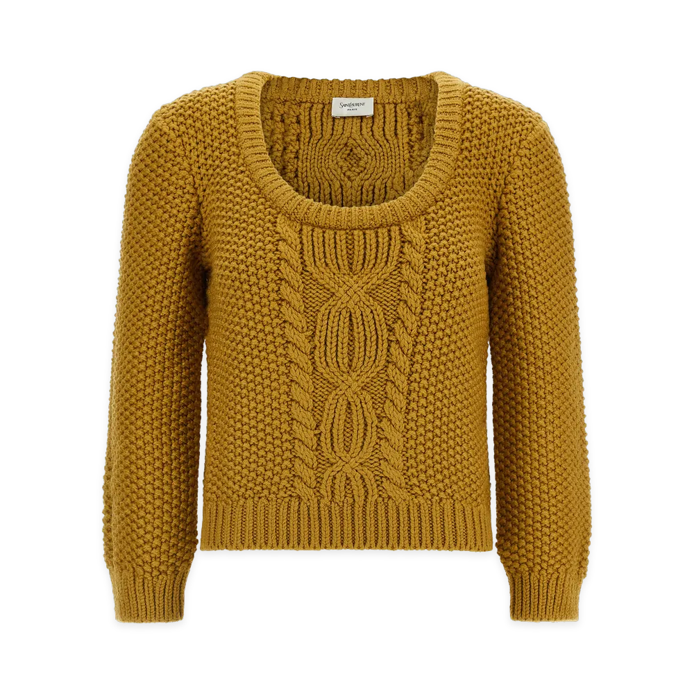 Saint Laurent Knit With 3/4 Sleeves "Yellow"