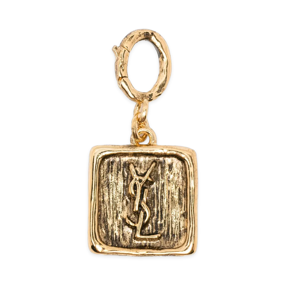 Saint Laurent Women's Cassandra Square Charm "Gold"
