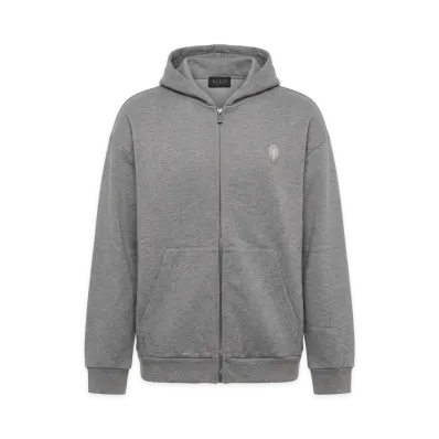 GUCCI Cotton Cashmere Jersey Zip Jacket "Gray"
