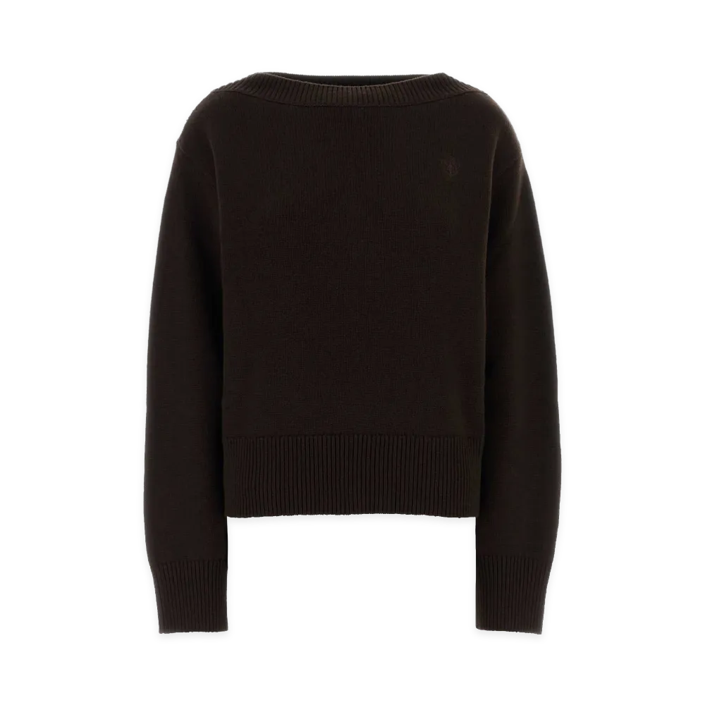 GUCCI Women's Wool Blend Oversize Sweater "Brown"